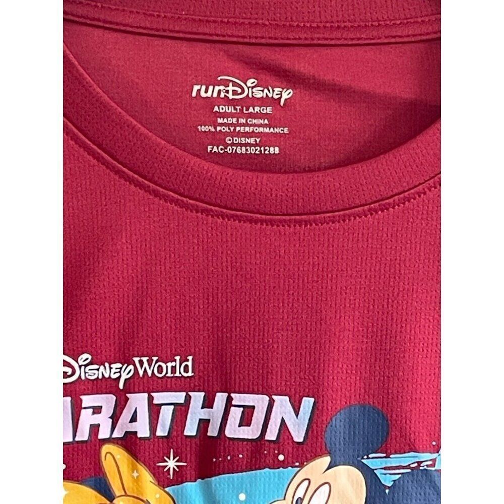 Run Disney 2022 MARATHON Mickey Minnie Mouse Adult Shirt L Walt Disney World - Picture 4 of 7